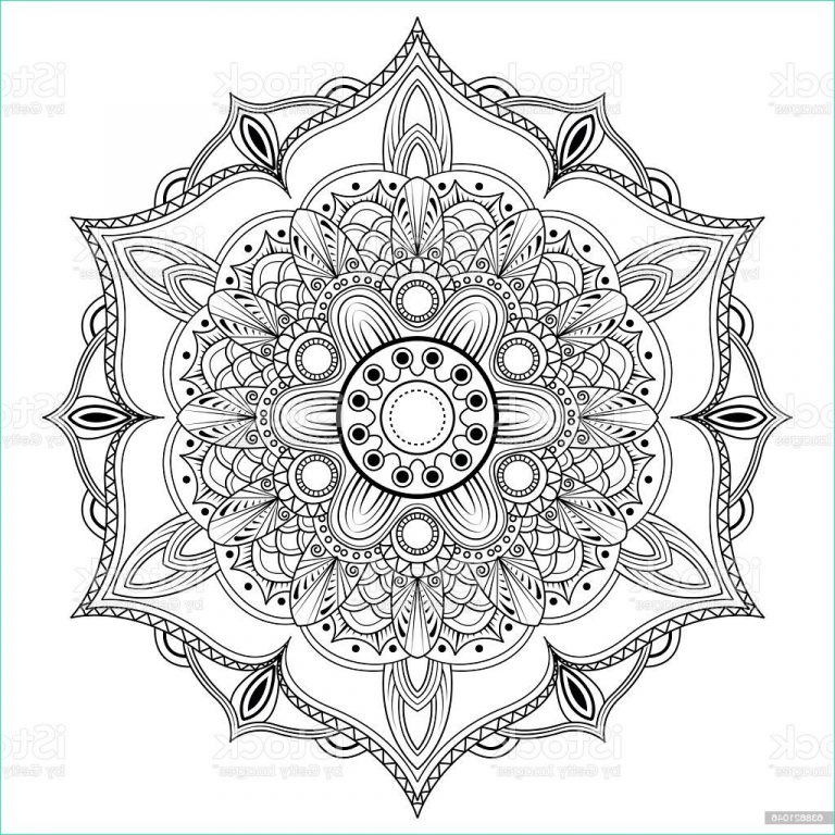 Mandala oriental Impressionnant Photos oriental Mandala Coloring Pagevector Illustration Stock