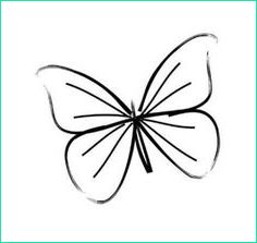 Papillon Dessin Simple Beau Photographie Simple butterfly Line Drawing Postcard
