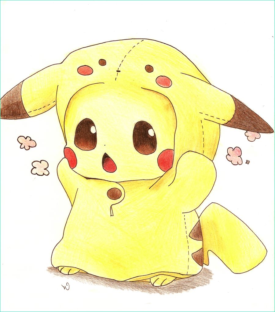 Pikachu Kawaii Dessin Beau Collection Wallpapers for Cute Baby Pikachu Wallpaper