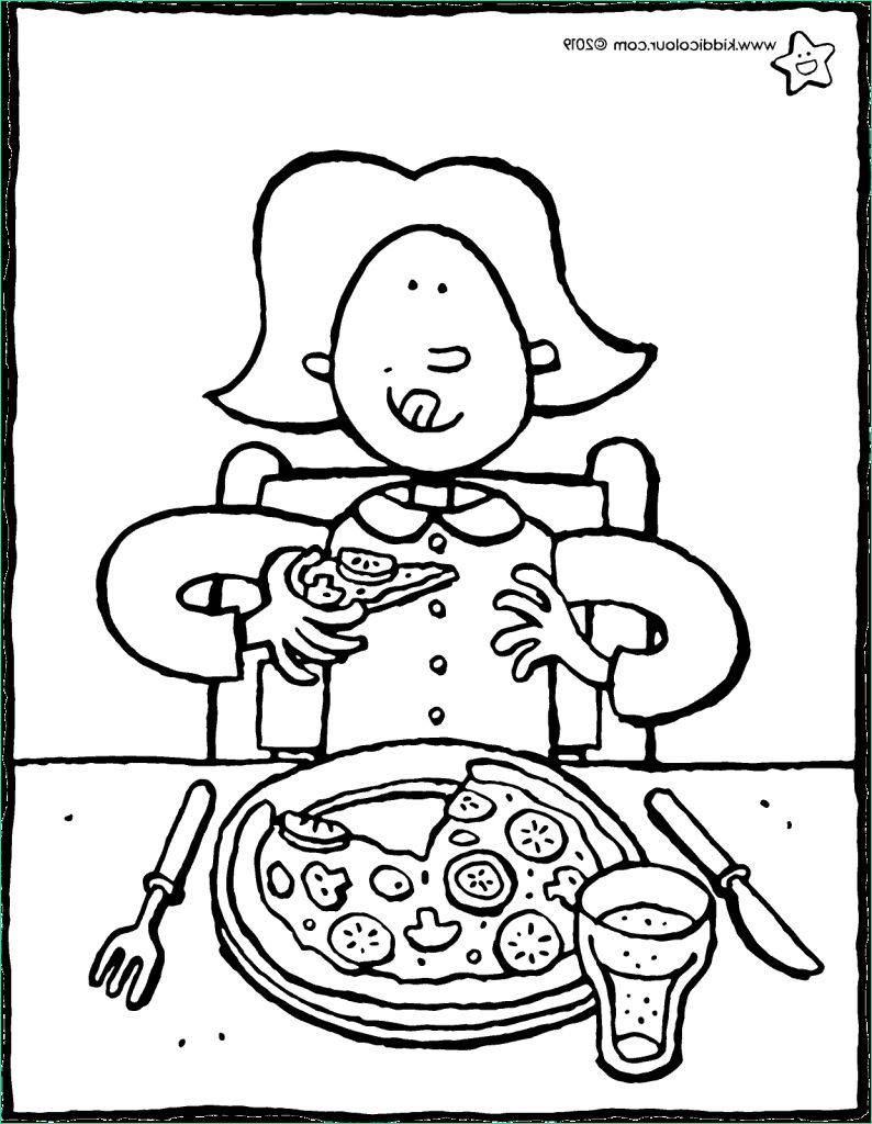 Pizza Coloriage Beau Photos Manger Colouring Pages Kiddicoloriage