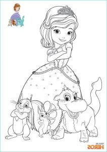 Princesse Disney A Colorier Inspirant Galerie Coloriages sofia La Princesse Et tous Ses Petits Animaux