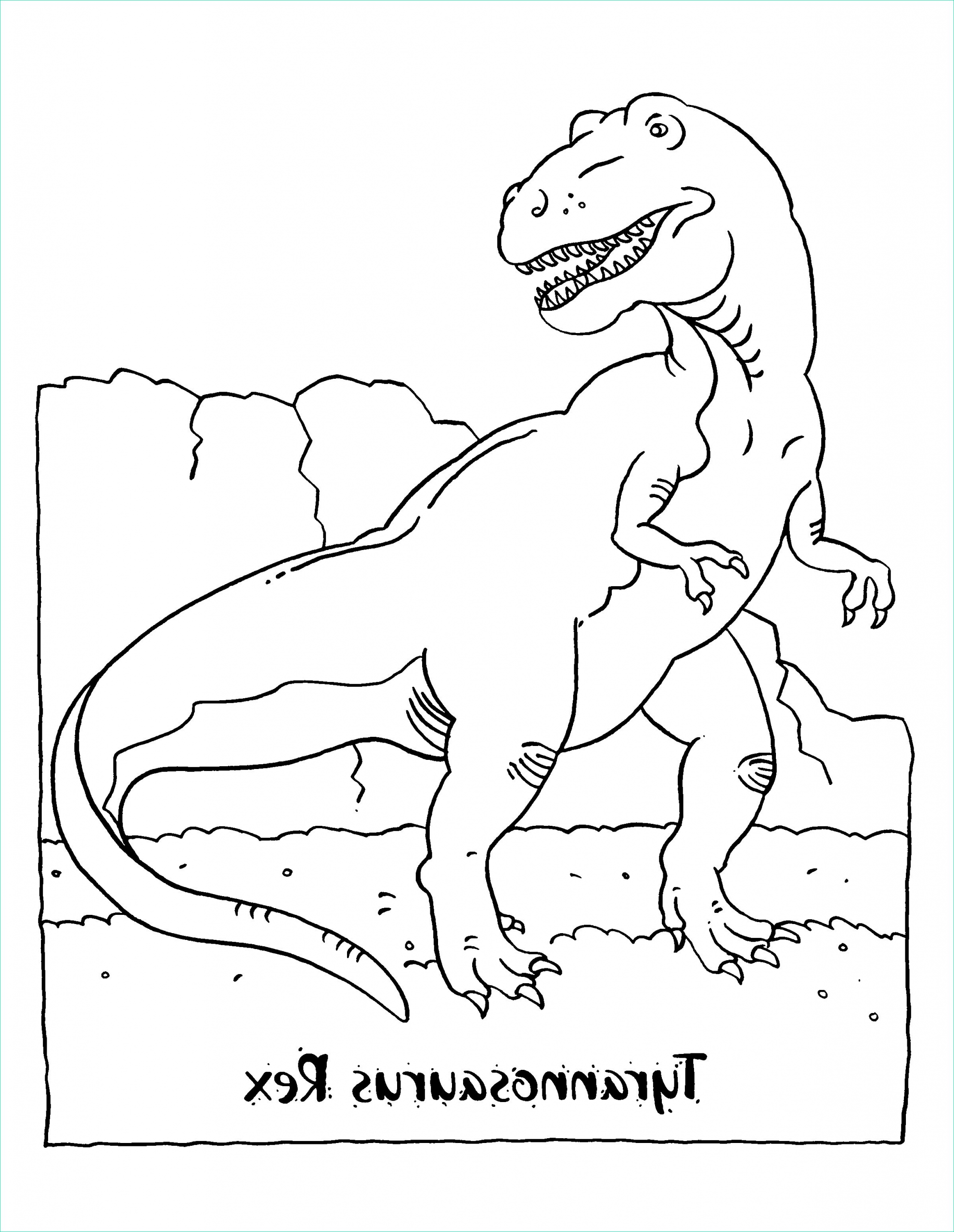 T-rex Dessin Élégant Stock Coloriage T Rex Dinosaure à Imprimer