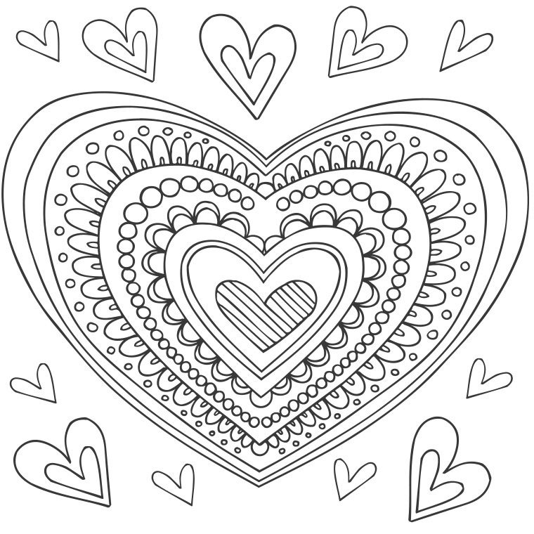 Coeurs à Imprimer Luxe Images Coloriage Mandala Coeur à Colorier Dessin à Imprimer