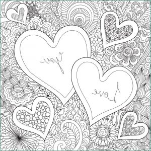 Coloriage Coeur Je T&amp;#039;aime Inspirant Photos Coloriage Saint Valentin Deux Coeurs Pour Dire Je T Aime