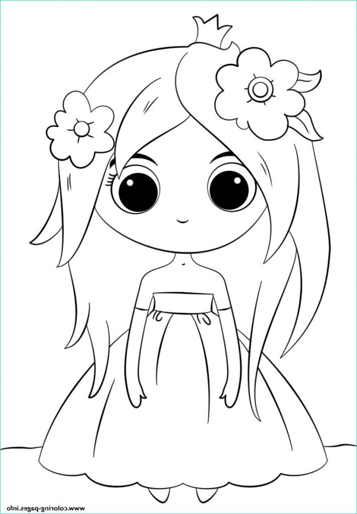 9 Élégant De Coloriage Kawaii Fille Images  Coloriage  Coloriage