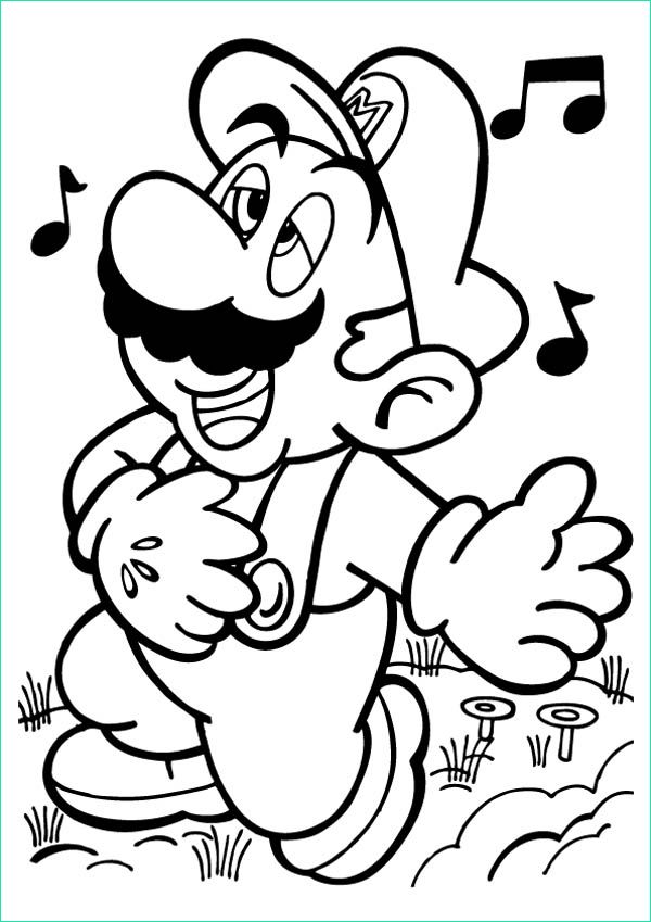 Coloriage Mario à Imprimer Élégant Galerie Coloriage Mario Chante à Imprimer Sur Coloriages Fo
