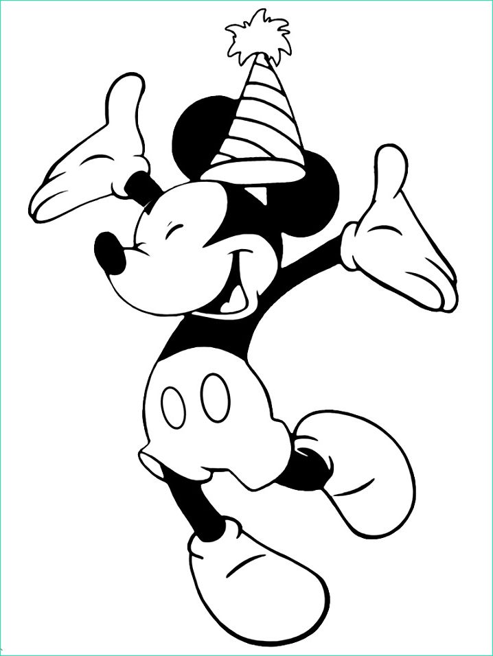 Coloriage Mickey à Imprimer Luxe Photos Coloriage Anniversaire Mickey Dessin Gratuit à Imprimer