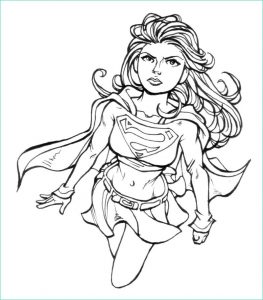 Coloriage Super Hero Girl Luxe Image 24 Dessins De Coloriage Supergirl à Imprimer
