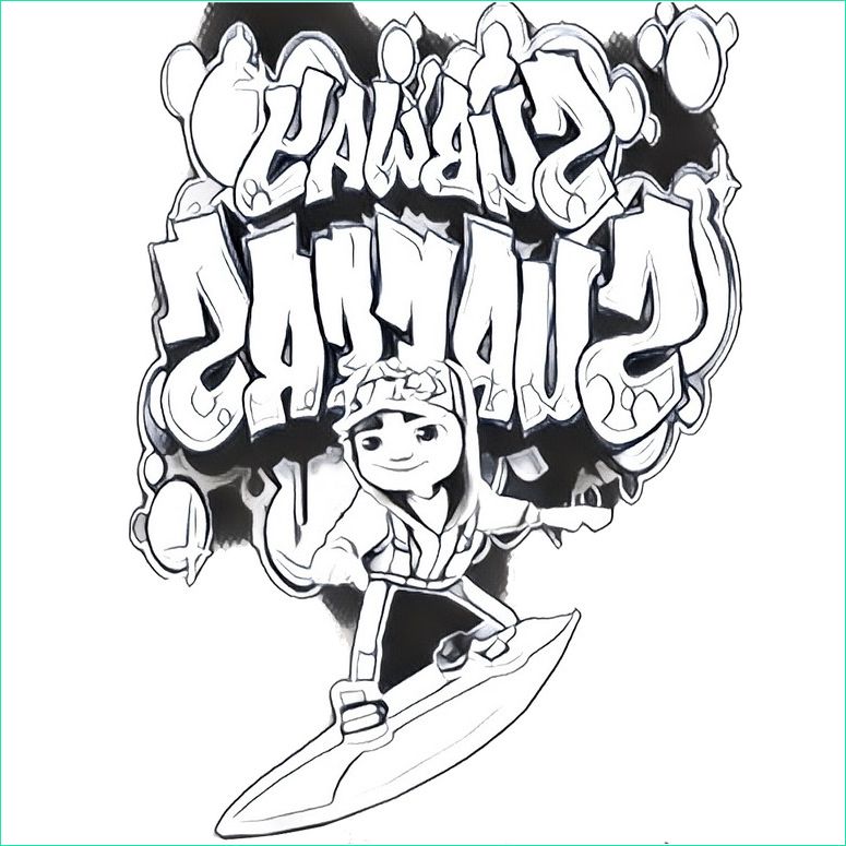 Coloriage Surf Inspirant Photos Coloring Page Subway Surfers 1
