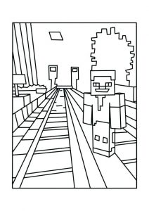 Coloriages Minecraft Beau Galerie Minecraft Coloring Pages Herobrine at Getcolorings
