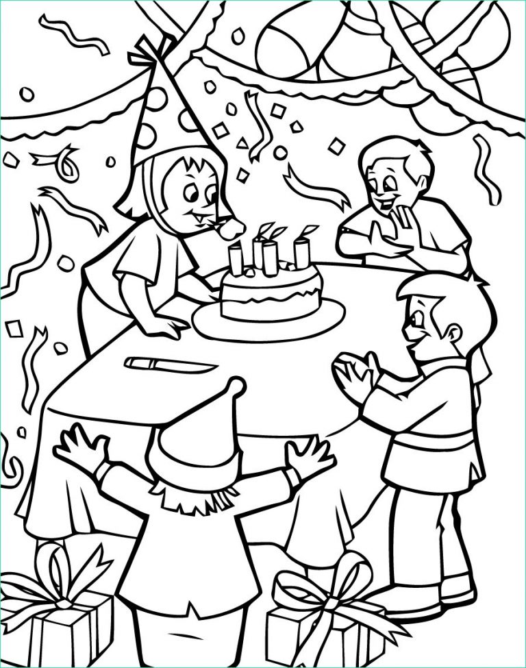 Dessin A Imprimer Joyeux Anniversaire Beau Images Coloriage Joyeux