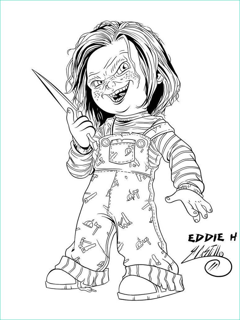 Dessin Chucky Cool Galerie Chucky Coloring Pages Free thekidsworksheet