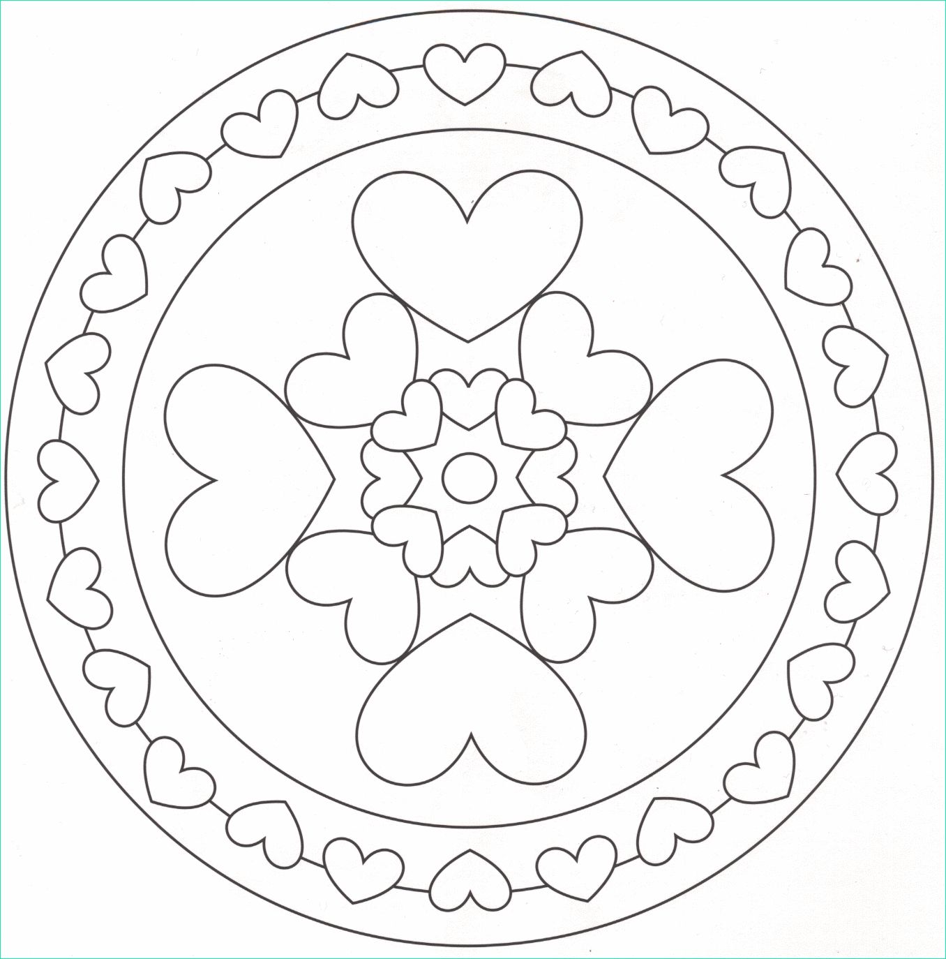 Dessin Coeur Mandala Beau Photos Coloriage Mandala Cœur Facile à Imprimer Et Colorier
