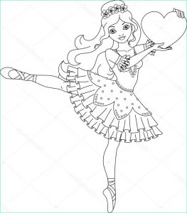 Dessin De Ballerina Cool Collection Ballerina Coloring Page — Stock Vector © Malyaka
