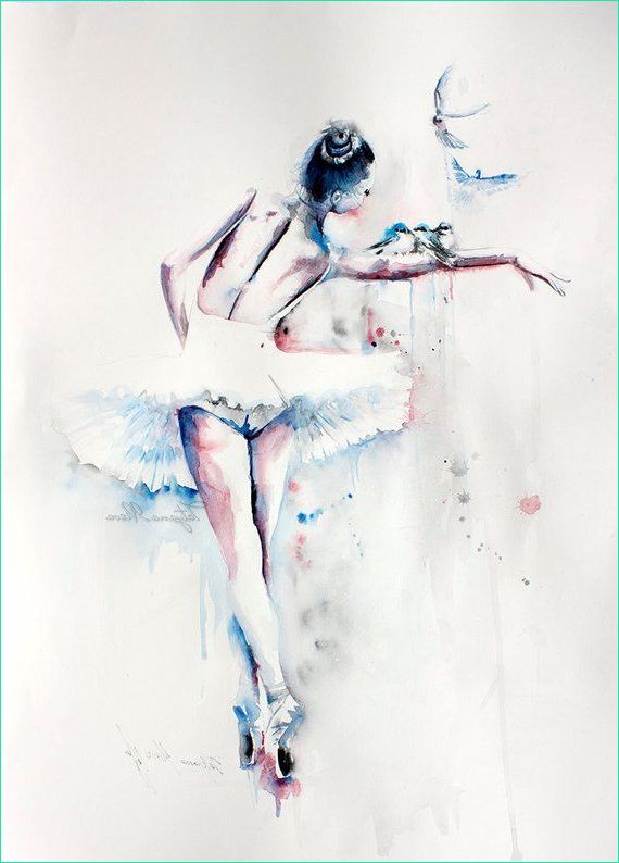 Dessin De Ballerina Inspirant Photos Impression D Art D Aquarelle De Ballerine Art Mural