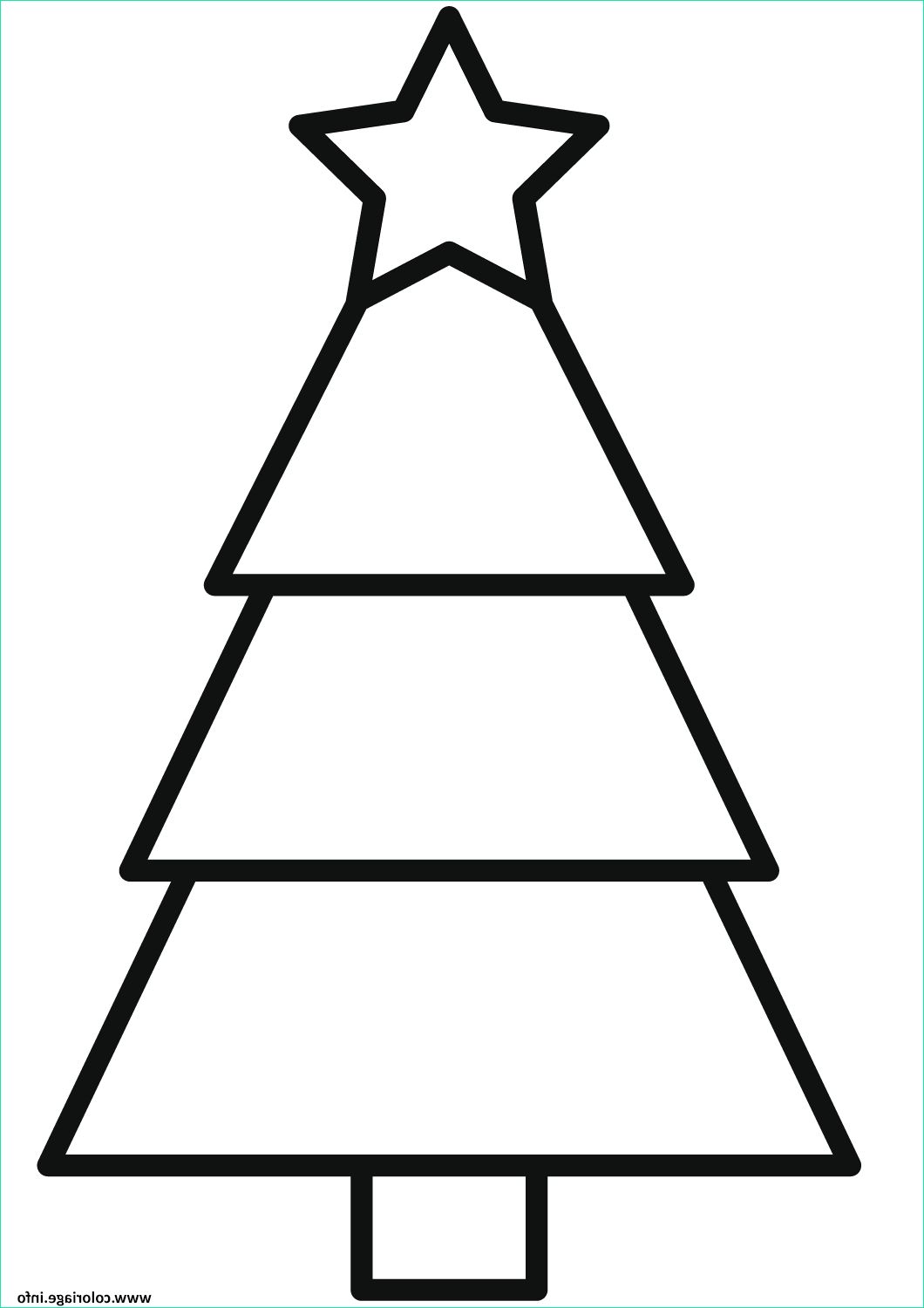 simple sapin de noel facile coloriage dessin