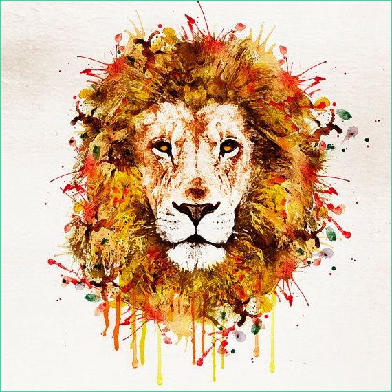 Dessin De Tête De Lion Bestof Stock Tête De Lion Instant Download Portrait à L Aquarelle