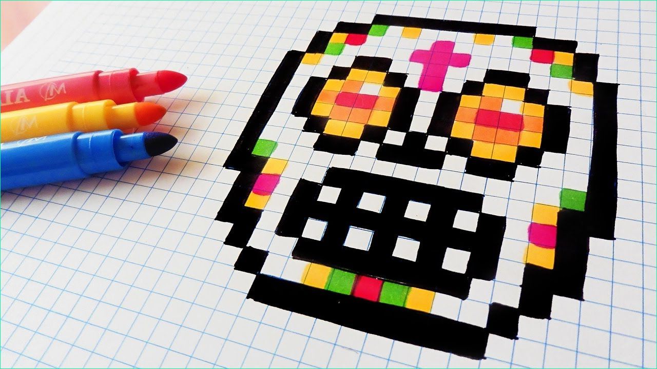 Dessin Facile Minecraft Beau Collection Halloween Pixel Art How to Draw Sugar Skull Pixelart