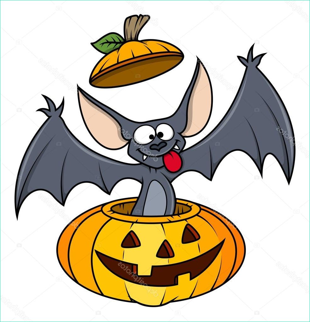 Dessin Halloween Chauve souris Inspirant Image Mignon Chauve souris Drôle De Citrouille Illustration