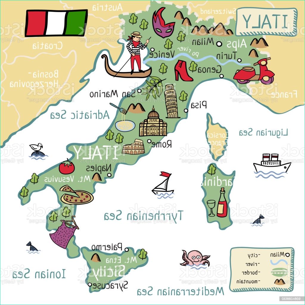 Dessin Italie Unique Photos Cartoon Karte Von Italien Stock Vektor Art Und Mehr Bilder
