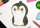 Dessin Pingouin Facile Élégant Images Ment Dessiner Un Pingouin Kawaii De NoËl Ment