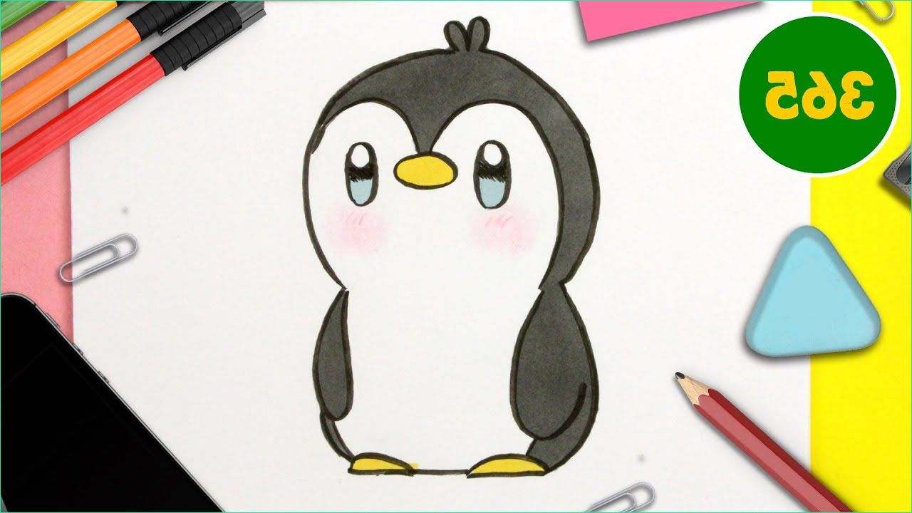 Dessin Pingouin Facile Élégant Images Ment Dessiner Un Pingouin Kawaii De NoËl Ment