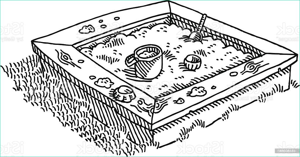 Dessin Sable Cool Stock Sandbox Playground Drawing Stock Illustration Download
