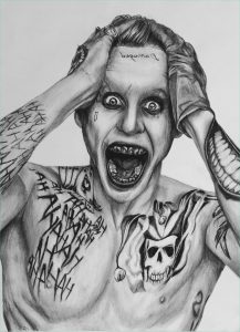 Dessin Suicide Squad Bestof Image the Joker From Suicide Squad A2 Charcoal Drawing