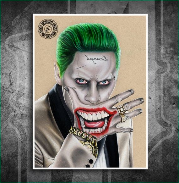 Dessin Suicide Squad Luxe Collection Joker Suicide Squad Fine Art Print Dessin à La Main