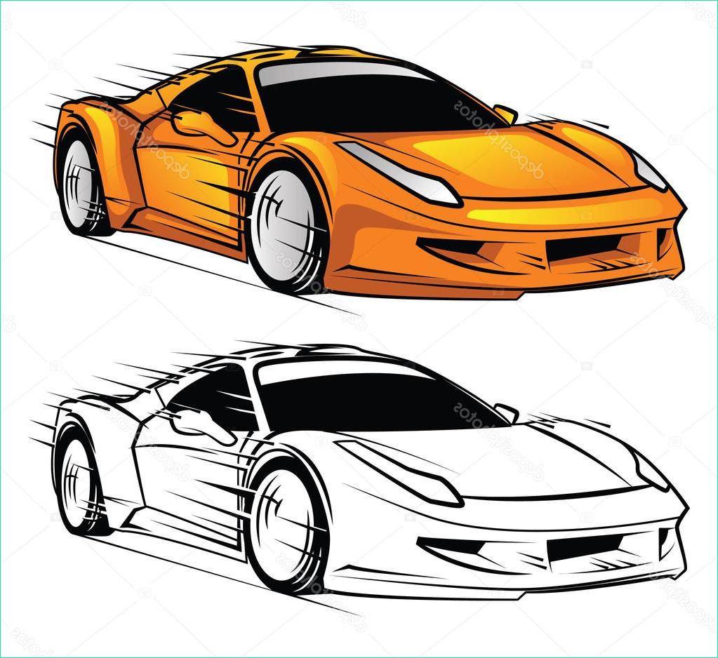 Dessins Cars Unique Photos Coloring Book Sport Car Cartoon Character — Stock Vector