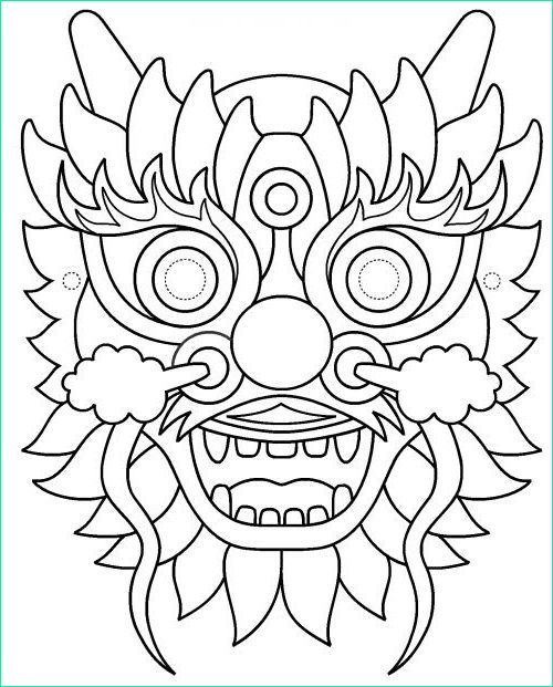 Dragon Chinois Coloriage Beau Images Pdf Masque De Dragon A Imprimer Projects to Try