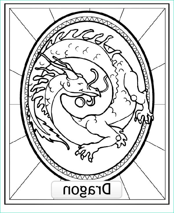 Dragon Chinois Coloriage Cool Stock Signe astrologique Chinois Dragon Copie Coloriage Signes