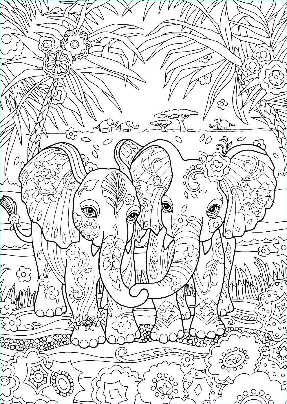 éléphant à Colorier Cool Galerie Cute Elephants Coloring Page