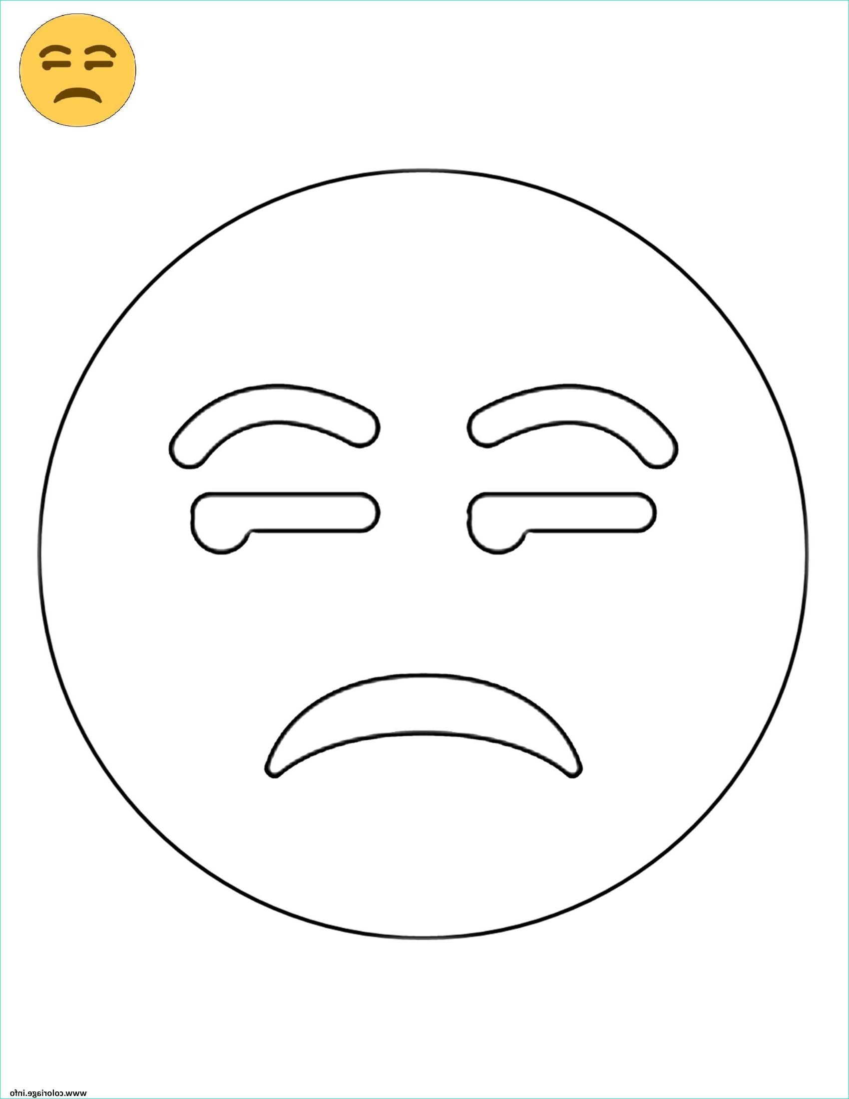 Image Emoji A Imprimer Élégant Image Coloriage Twitter Unamused Face Emoji Jecolorie