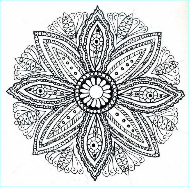 Mandala à Imprimer Pour Adulte Beau Stock Coloriage Difficile Mandala Fleur Pour Adulte Dessin