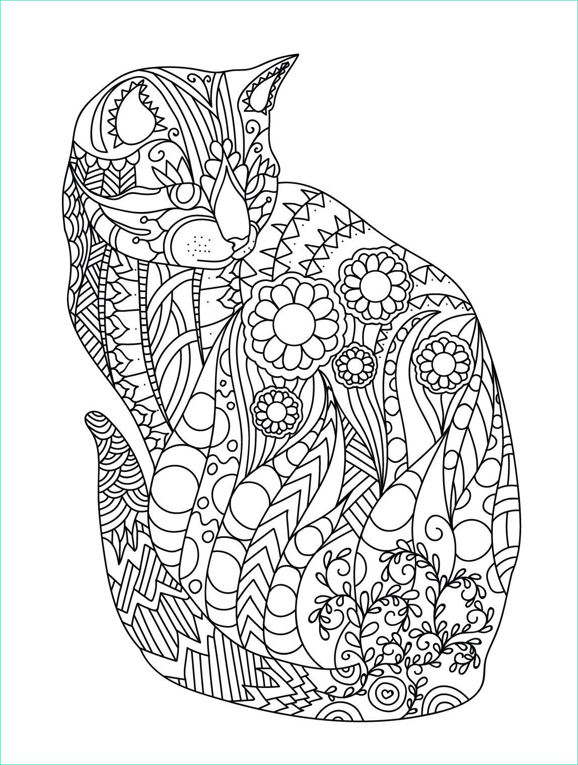 Mandala Animaux Chat Luxe Galerie 15 Luxe De Mandala Chat Image Coloriage Coloriage