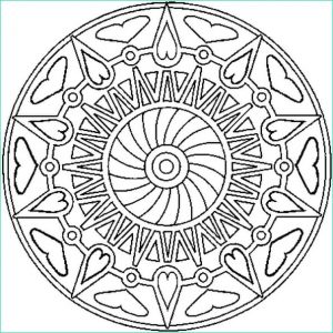 Mandala Coeur à Imprimer Élégant Images Mandala Coeurs Coloriage Mandala Coeurs En Ligne Gratuit