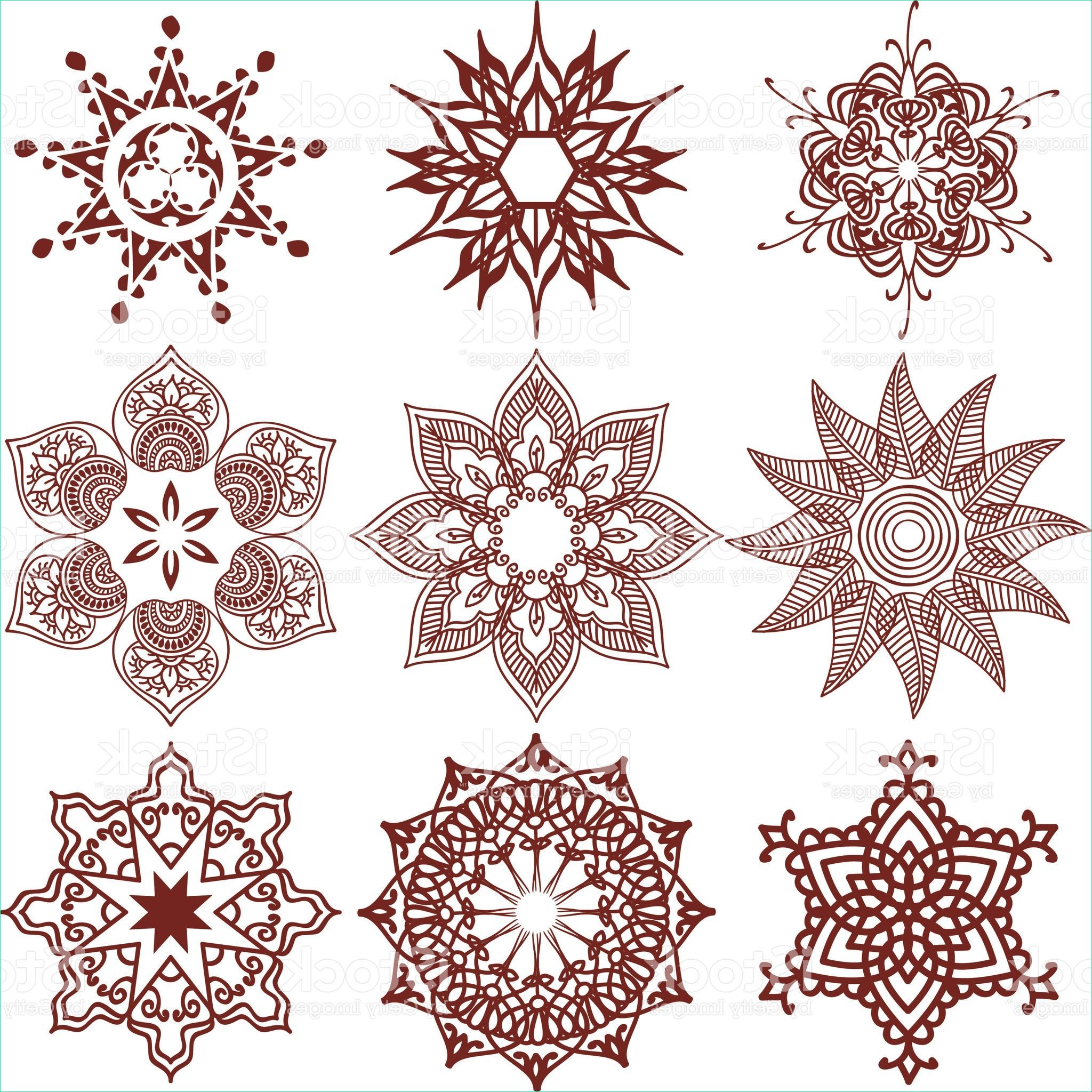 Mandala Flocon Impressionnant Stock A Collection Of Geometric Snowflake Designs Inspired by