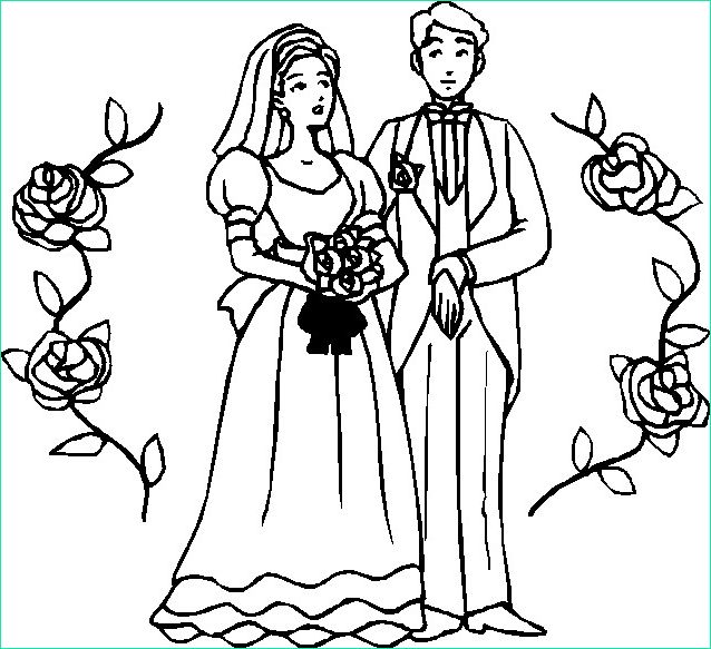 Mariage Dessin Gratuit Impressionnant Images Coloriage Mariage Gratuit à Imprimer Liste 40 à 60