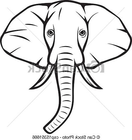 Tete Elephant Dessin Impressionnant Photos Clip Art Vector Of Elephant Head African Elephant