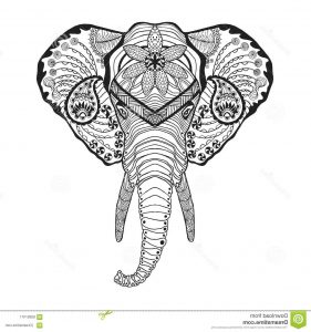 Tete Elephant Dessin Inspirant Photos Zentangle Stylized Elphant Head Sketch for Tattoo T