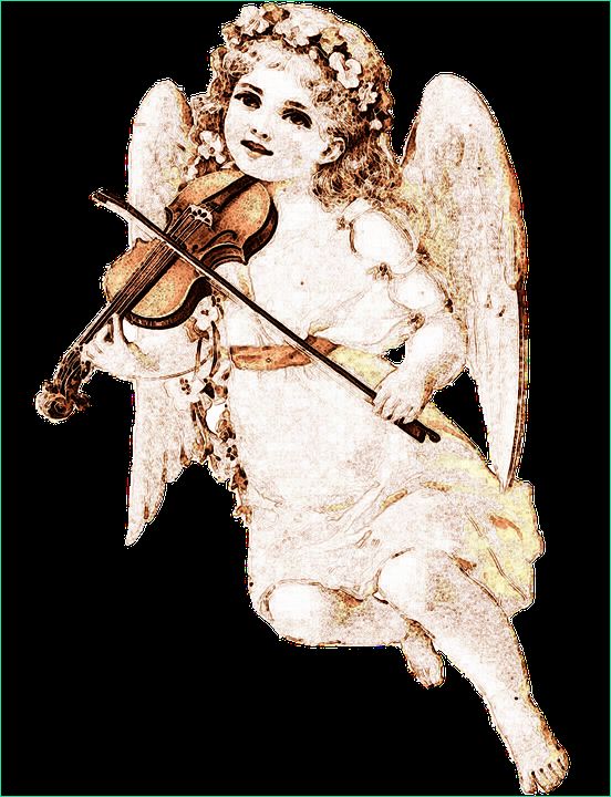 Vintage Dessin Cool Image Illustration Gratuite Ange Dessin Violon Antique