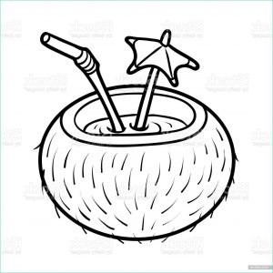 Coloriage Cocktail Luxe Galerie Coloring Book Coconut Cocktail with Straw Stock Vector Art
