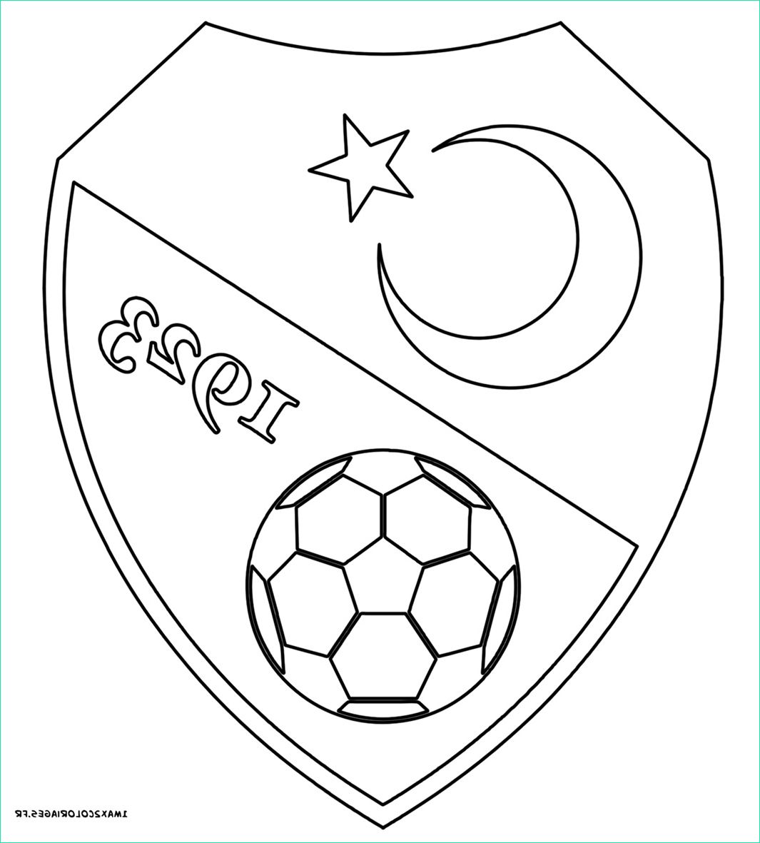 Coloriage De L Euro 2016 Luxe Galerie Euro 2016 Logo De L équipe De Turquie De Foot En Coloriage