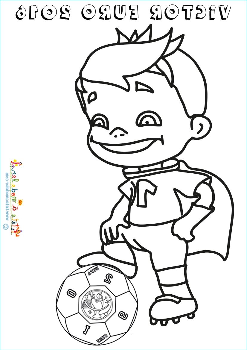 Coloriage De L Euro 2016 Nouveau Collection Victor La Mascotte De L’euro 2016 Et Le son Ballon