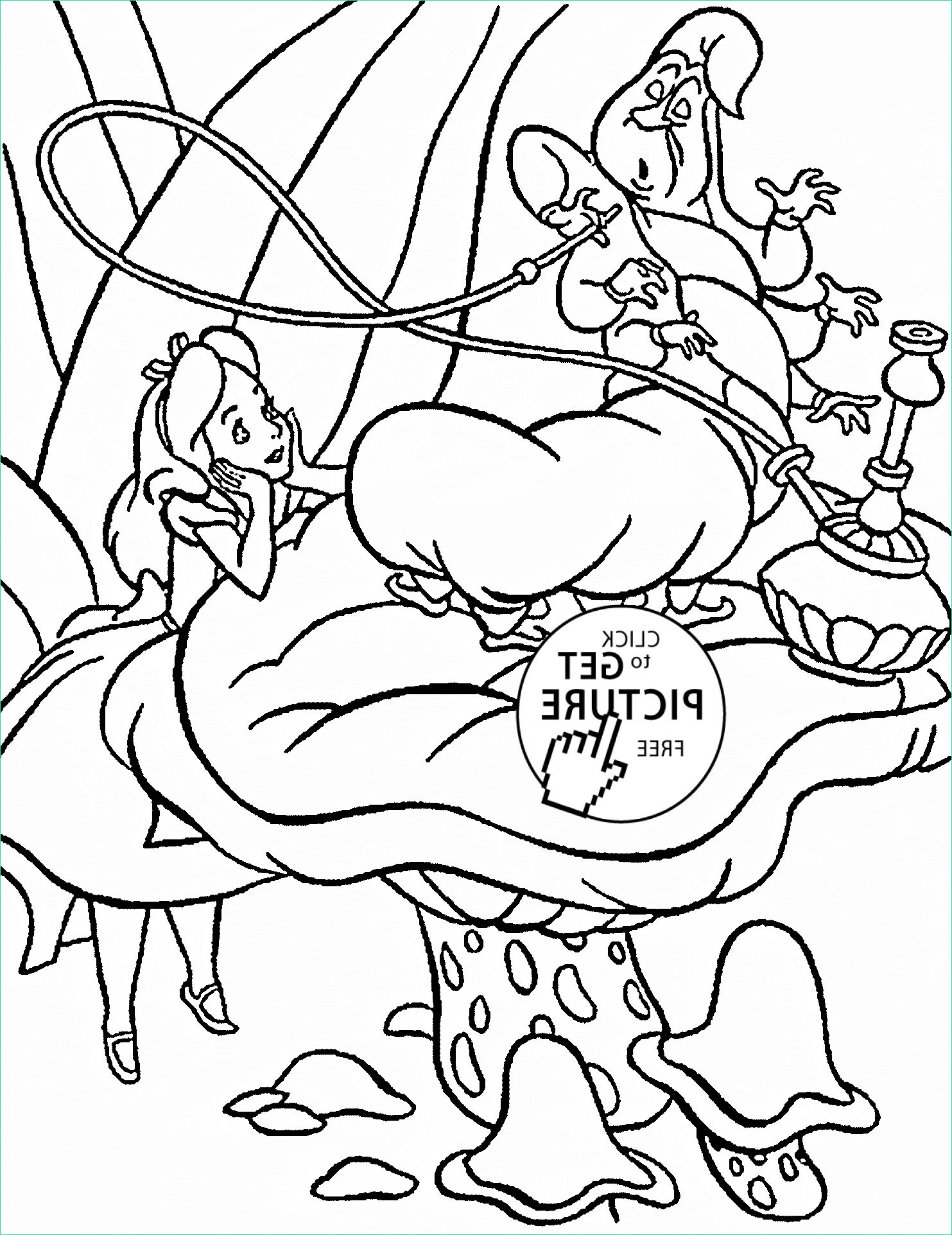 Coloriage Disney Pdf Bestof Images Alice In Wonderland Coloring Pages Caterpillar for Kids