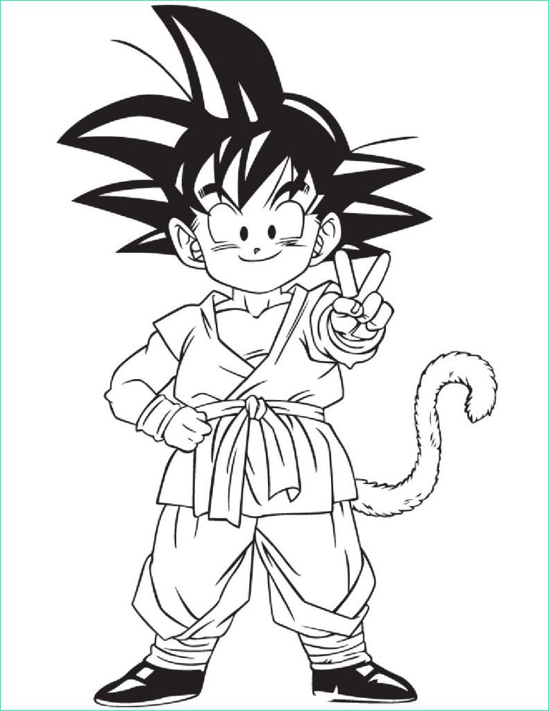 Coloriage Dragon Ball Impressionnant Images Coloriage Dragon Ball Z Goku Beau S Facile Dragon