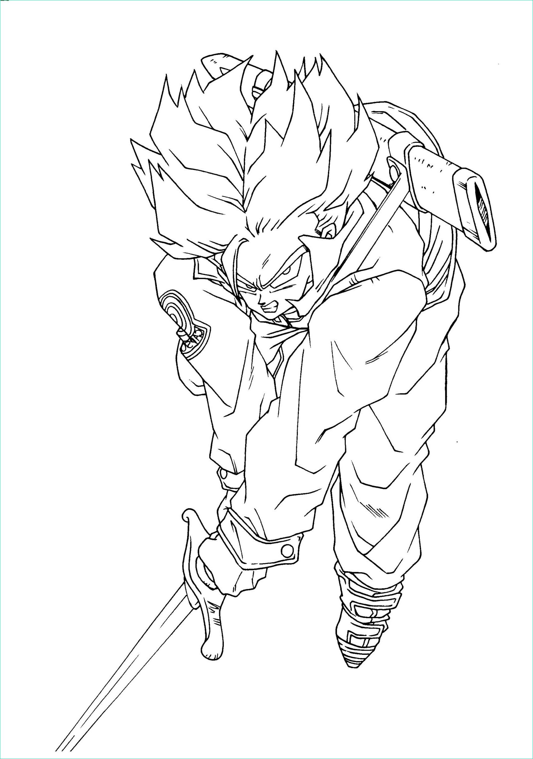 Coloriage Dragon Ball Unique Stock Trunks Dragon Ball Z Kids Coloring Pages