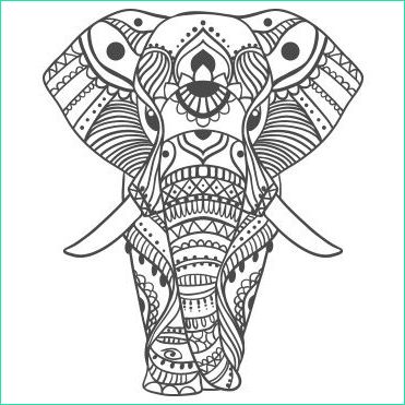 Coloriage éléphant Inde Beau Galerie Stickers éléphant In N orné Flex