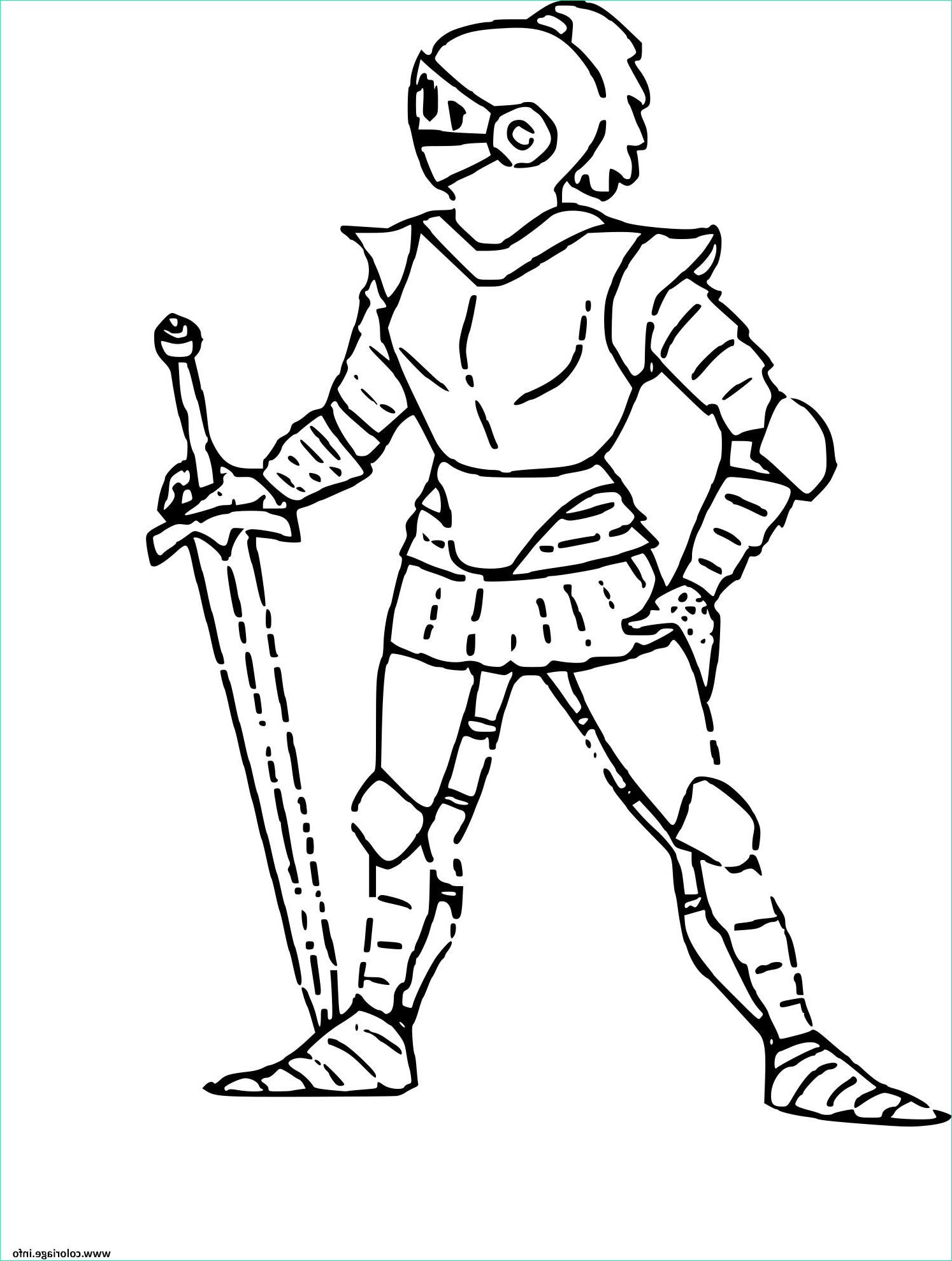 Coloriage Epee Beau Photos Coloriage Chevalier Et son Epee Dessin